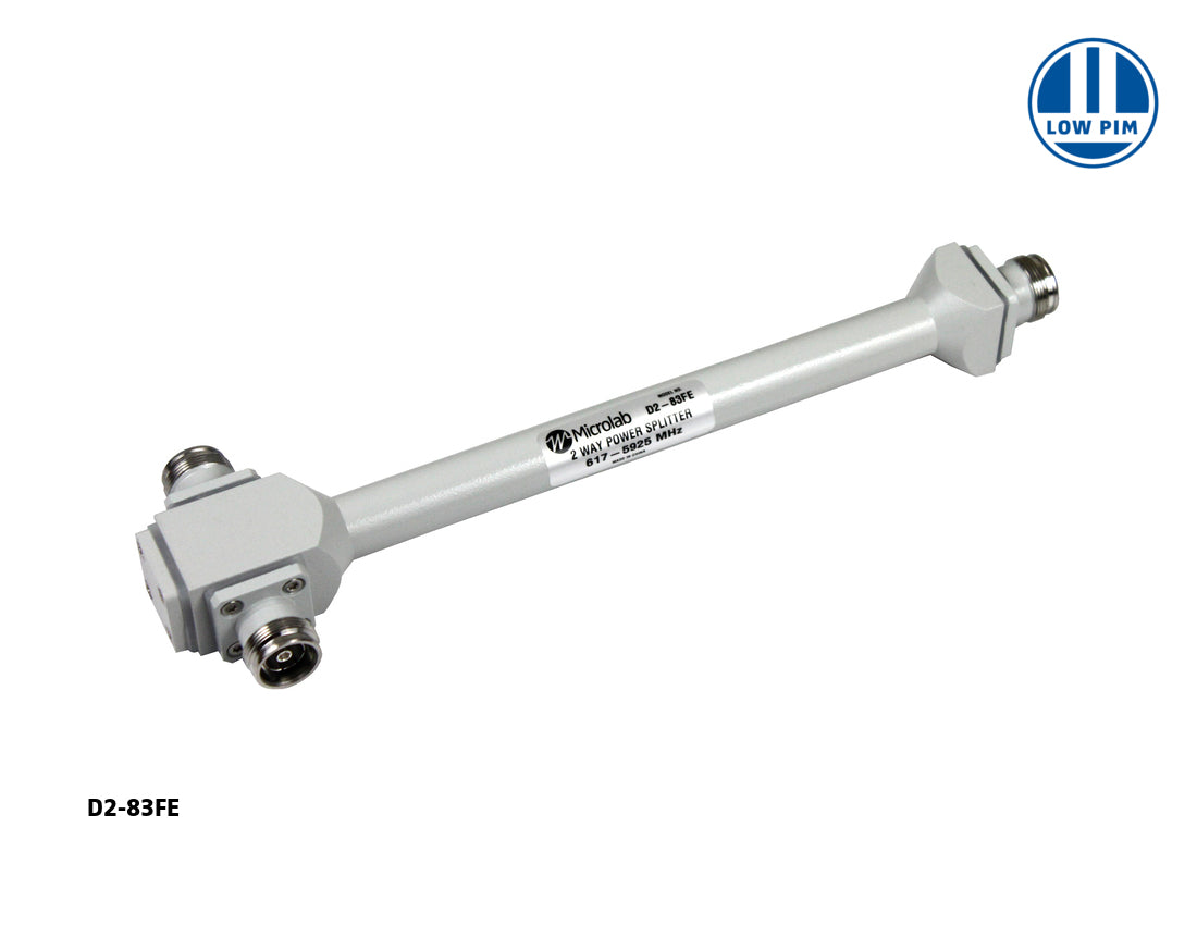 Microlab/FXR D2-83FE | 2-Way Reactive RF Power Splitter, 617–5925 MHz, 300 W, ?161 dBc, 4.3-10, IP67