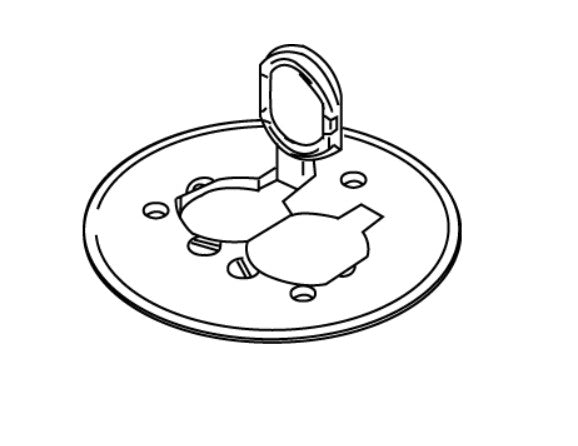 Middle Atlantic 895TCAL-NK | Wiremold - Round Carpet Duplex Flange Nk