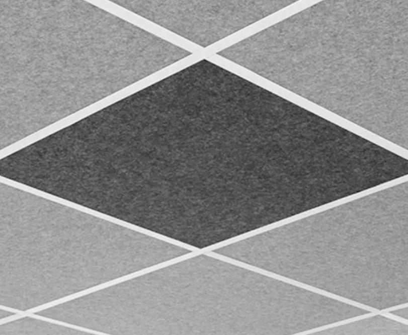 Middle Atlantic AUNV220DG1CHG | Nivo Acoustic Ceiling Tile with Flush Profile in Charcoal Gray, Flush, 15/16" Layin
