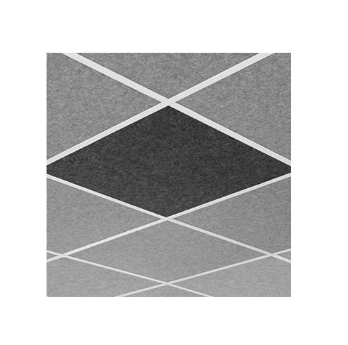 Middle Atlantic AUNV220DG2SLG | Nivo Acoustic Ceiling Tile with Flush Profile in Silver Gray, Flush, 9/16" Layin