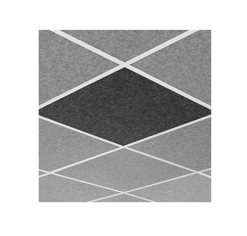 Middle Atlantic AUNV223DG2CHG | Nivo Acoustic Ceiling Tile with 3 inch Drop Profile in Charcoal Gray, 3 inch Drop, 9/16" Layin