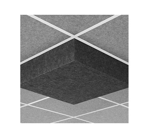 Middle Atlantic AUNV226DG2SLG | Nivo Acoustic Ceiling Tile with 6 inch Drop Profile in Silver Gray, 6 inch Drop, 9/16" Layin