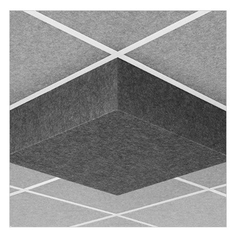 Middle Atlantic AUNV227DG2SLG | Nivo Acoustic Ceiling Tile with 7 inch Drop Profile in Silver Gray, 7 inch Drop, 9/16" Layin