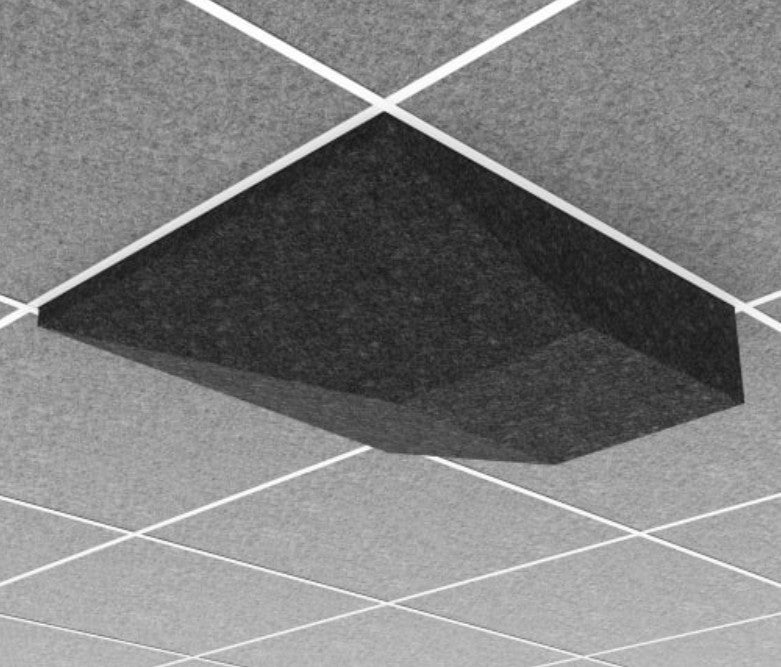 Middle Atlantic AUO22PT2G2CHG | Ori Acoustic Ceiling Tile in Charcoal Gray, Plateau 2, 9/16" Layin