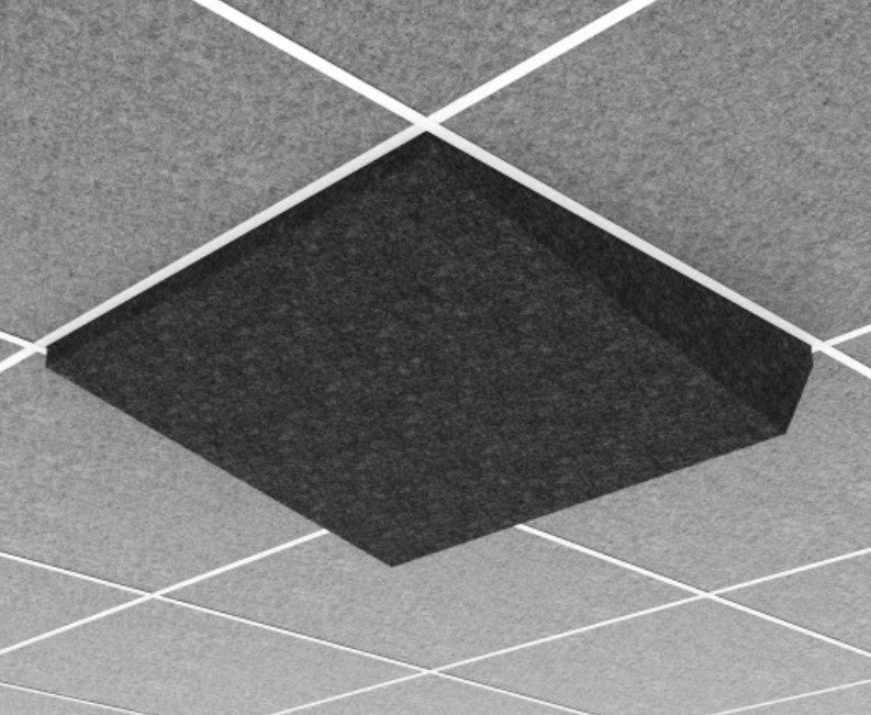 Middle Atlantic AUO22SS2G1SLG | Ori Acoustic Ceiling Tile in Silver Gray, Simple Slope 2, 15/16" Layin