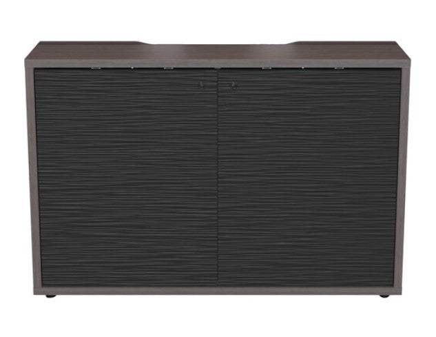 Middle Atlantic C3C2D1M4HA3ZP001 | 2 Bay 49" W x 32" H x 10" D Credenza with Black Wave Aluminum Doors