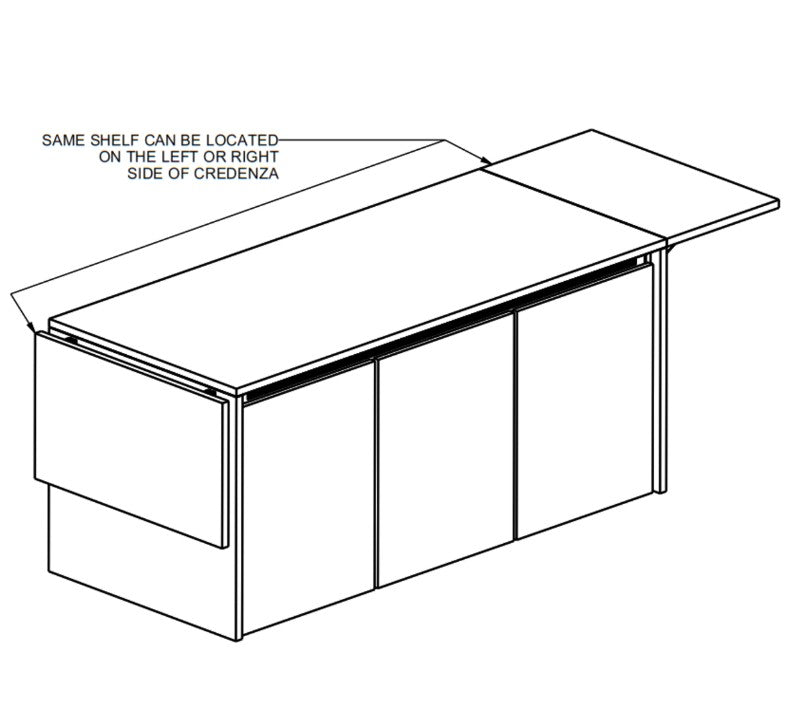 Middle Atlantic C5-MFS31-HA5 | Side Flip-Up Shelf 31" Depth - Black