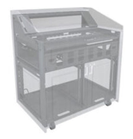 Middle Atlantic L5-FMHWS-33CB | L5 Series 33 Inch Wide Flat Millwork Drawings and Classic Bronze Hardware Kit