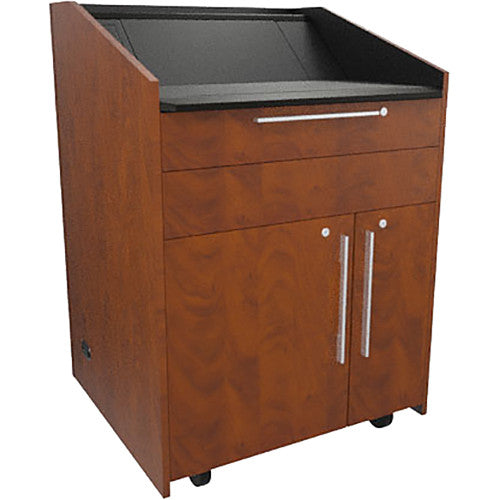 Middle Atlantic L5KBB2SETASZP001 | L5 Series Preconfigured Lectern, 33" W x 31" D x 39" H Auburn Stream