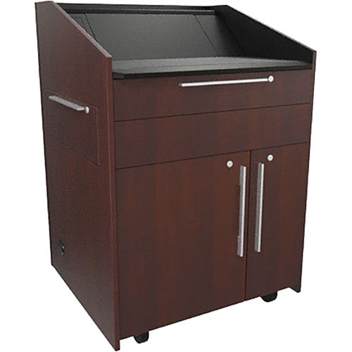 Middle Atlantic L5KBB2SETNAZP002 | L5 Series Preconfigured Lectern, 33" W x 31" D x 39" H Napa, 2 Drawers