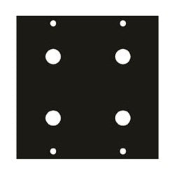 Middle Atlantic 1/4X4 | Ucp Module, 1/4" Diameter 4-Rca Jack Punchout, 3.39" Width X 0.125" Depth X 3.49" Height, Aluminum, Black Brushed And Anodized