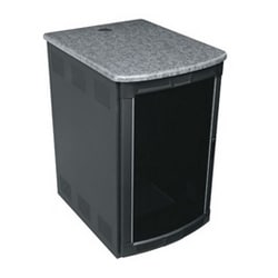 Middle Atlantic BGR-25SA32MDK-EA | Bgr Series P5532 Wide Presentation Rack, 25 Ru, Rackrail Type 10-32, 24.5 Inch Width X 36.35 Inch Depth X 50 Inch Height, Steel, Ebony Ash, Horizontal Mount