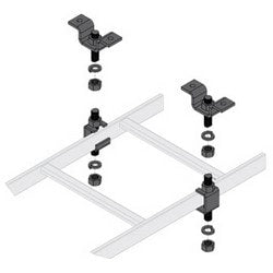 Middle Atlantic CLH-5/8CHK-6 | Cable Ladder Ceiling Kit, 5/8", Steel, Black Zinc Coated, 6 each per Pack