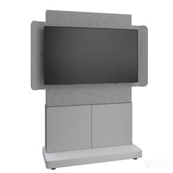 Middle Atlantic DS-1-FS-M-WH | The Forum Free-Standing Display Stand Is Designed For Workspaces When Hybrid Collaboration Is Necessary In Either Open Or Closed Spaces.