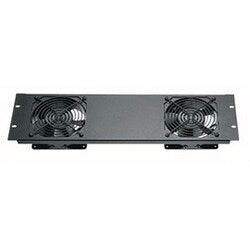 Middle Atlantic QTFP-2-119 | Fan Panel, 100 Cfm, Textured, 220V, 3 Space Panel Includes 2 Fans And Grills