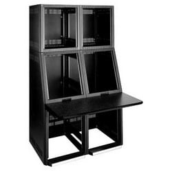Middle Atlantic SC-1427-1217BK | 14 Space Convective Console, 17 Slope, 24" Usable Depth Rack Overall 22" Wide, 51-7/8" High