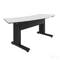 Middle Atlantic TBL-ARC-3P-SH-WB | Arc Table, 3 Person, Seating Height, White/Black