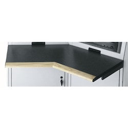 Middle Atlantic WS4-S18-GOF | 4 Bay Work Surface, Oak Trim, Finished