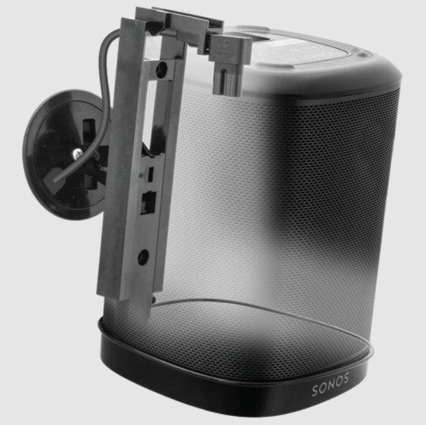 Midlite C7HSA1-B | Wall Mount & Hidden Power For Sonos One & One Sl, 7', Black, With 1 Interconnect