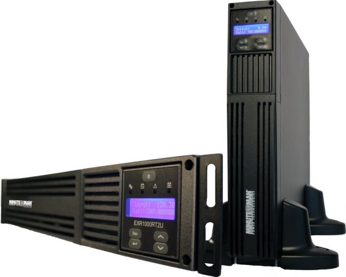 Minuteman EXR1500RT2U | Line Interactive UPS rack/Tower/Optional Wallmount 1500V/1350W, 120V