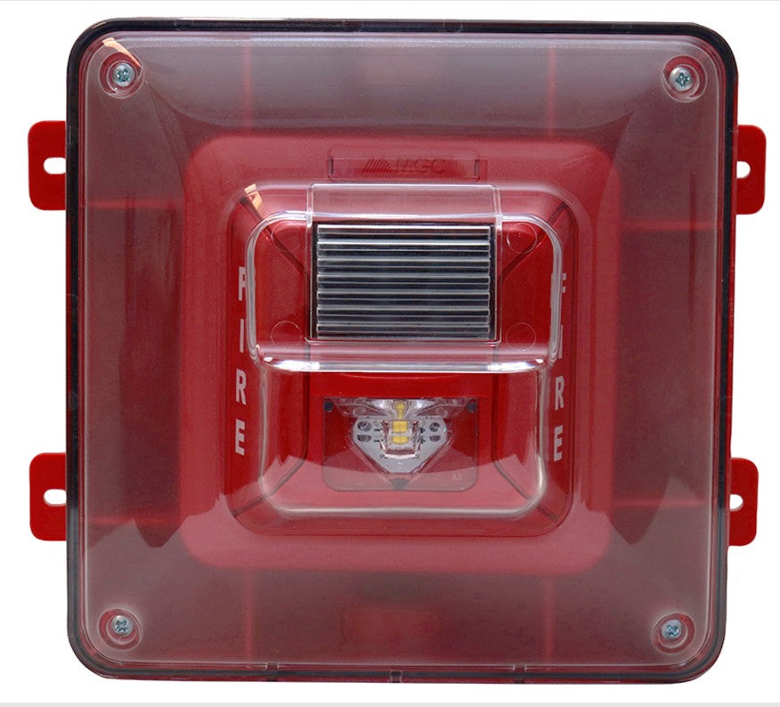Mircom Technologies FS-400-RR-WP | Weather Protected Wall mount Strobe, Red