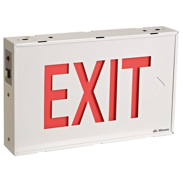 Mircom Technologies, Ltd. S201PR-K20 | Steel Led Emergency Exit Sign