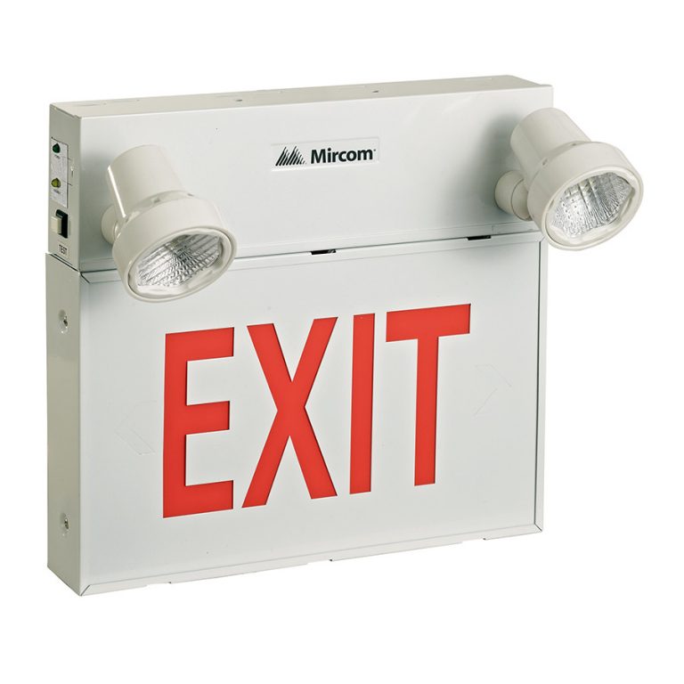 Mircom Technologies, Ltd. EL-180-18RCS | Steel Led Emergency Exit Sign Combo