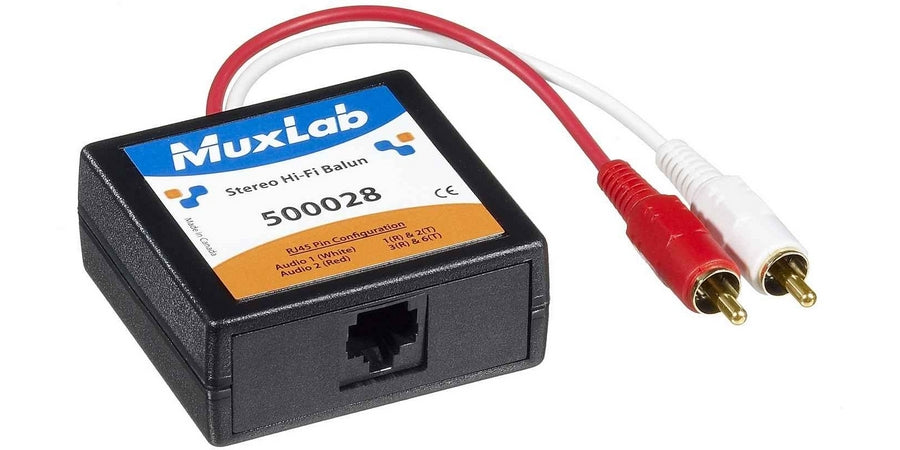 Muxlab 500028 | Stereo Hi-Fi Ballan, ABS Fire Retardant Plastic, Operating Distance 3250 ft.
