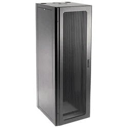 Hoffman NS21610 | Server Cabinet, Fully Perforated Front And Split Rear Perforated Door, Pretreated Steel, Black, 1000 Lb Load, 23.62" Width X 41.86" Depth X 84" Height