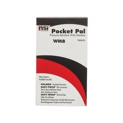 NSI Industries WMB-2 | Pocket Pal Wire Marker Book, Black Legend On White Background, 450 Wire Markers, Legend: A-Z, 0-15, +, -, /