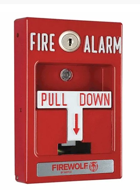 Napco Security Systems FWC-CNV-PULLK | Conventional Pull Station, Single Action With Key Reset