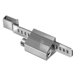 National Cabinet Lock C8140-KD-26D | Sliding Door Lock, Pin Tumbler, Internal Spring Bolt, Dull Chrome, With (2) KD Removable Key in Locked Position
