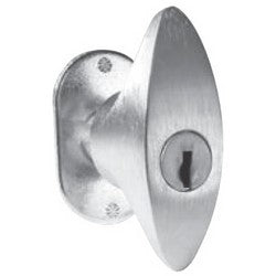 National Cabinet Lock C8154-404-26D | Cabinet Door Lock, Pin Tumbler Knob, 90° Turn, T-Handle, Dull Chrome
