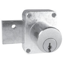 National Cabinet Lock C8173-103-26D | Door Lock, Pin Tumbler, 3/4" Deadbolt Travel, Dull Chrome, with (2) 103 Removable Key in Locked/Unlocked Key