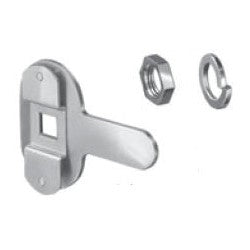 National Cabinet Lock C8756-2C | Handle Lock Latch Plate, 3-Point, 1-29/64" Width, Zinc Plated, With Tongue