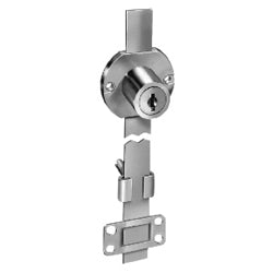 National Cabinet Lock D8090-KD-3 | Drawer Gang Lock, Disc Tumbler, 15/16" Length Cylinder, 11/32" Deadlocking Bar Travel, Bright Brass, With (2) KD Removable Key in Locked/Unlocked Position