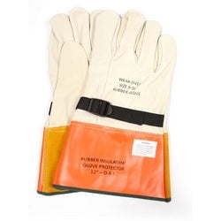 National Safety Apparel DWH12L10 | Enespro ArcGuard 12" Leather Glove Protectors, Size 10