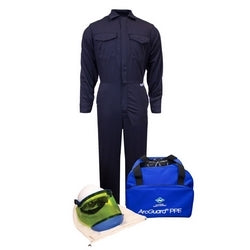 National Safety Apparel KIT2CV11NGXL | Enespro ArcGuard 12 cal/cm2 UltraSoft Arc Flash Kit with FR Coverall, XL, No Gloves