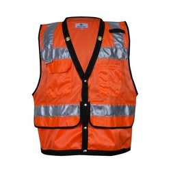 National Safety Apparel VNT8015XXXL | VIZABLE Mesh Construction Survey Vest, ANSI Class 2, Type R, 3XL, Orange