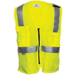 National Safety Apparel VNT99509S | VIZABLE FR Deluxe Anti-Static Mesh Vest (SM), FR Anti-static Modacrylic Para-Aramid Mesh with Nega-Stat