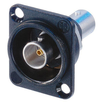 Neutrik NBB75DFIB | Isolated Receptacle, Black, Brass Contact, Polyacetal Shell, 50 V, BNC Female
