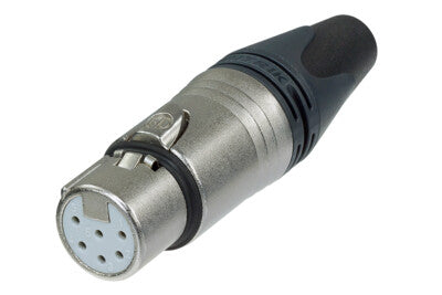 Neutrik NC6FSXX | 6?Pole Male XLR Cable Connector with Nickel Plated Shell