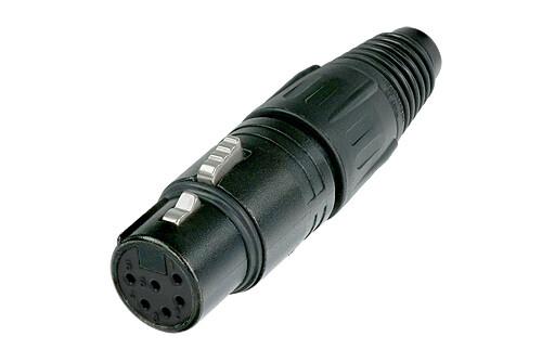 Neutrik NC6FX-BAG | Cable End X Series 6 Pin Female, Black/Silver