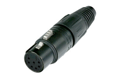 Neutrik NC7FX-BAG | Cable End X Series 7 Pin Female - Black/Silver