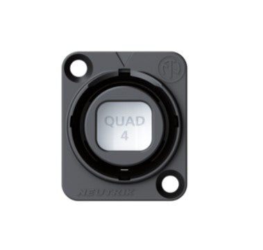 Neutrik NO4FDW-A | Chassis Connector, Black, -45 to 75 C, IP 65 Rated