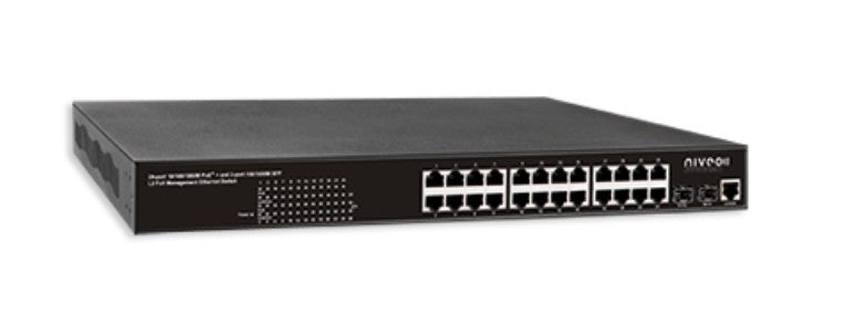 Niveo Professional NGSME24T2H | PoE Switch, Inputs 2 Gigabit SFP, 24 Input