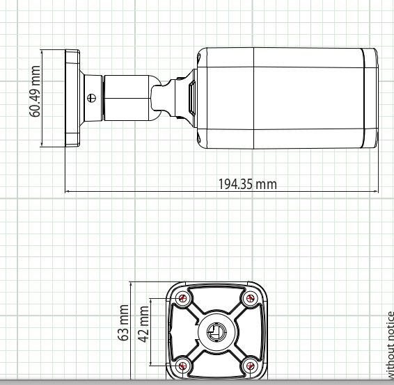 Northern Video HDBIR60WD | Tvi/Cvi/Ahd/960H 1080P Bullet, 2.8Mm, True Wdr,690', 12Vdc, Ip67 - White