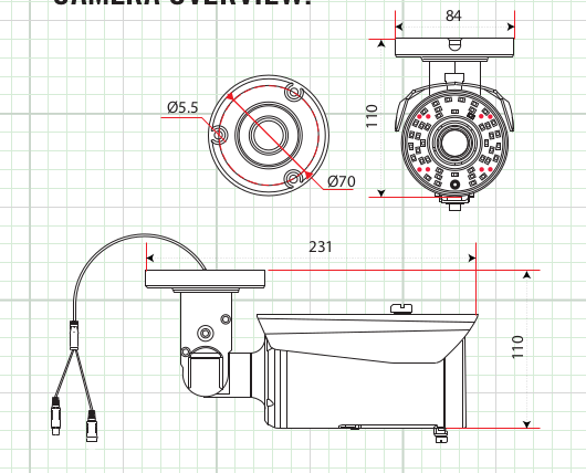 Northern Video HDMBIR120 | Tvi/Cvi/Ahd/960H 1080P Bullet Cam 2.8-12Mm, 120' Ir - Gray