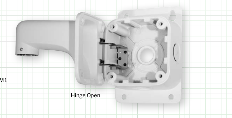 Northern Video N2HWM1 | N2 Series Hinged Wall Mt Req. N2Pc1, N2Pc2, N2Pc3, N2Pc4, N2Pc5 Pend Cap