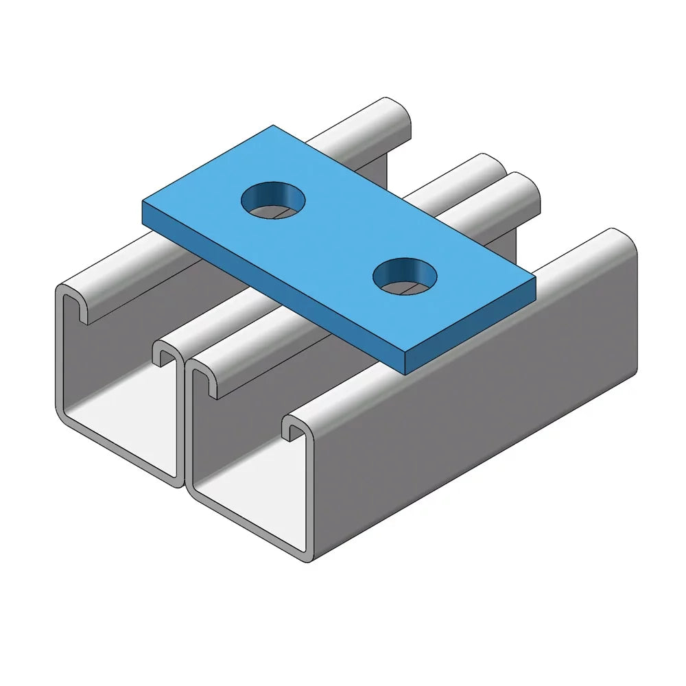 Nvent Caddy F220000EG | Two Hole Flat Bracket, Steel, EG, 3.25"